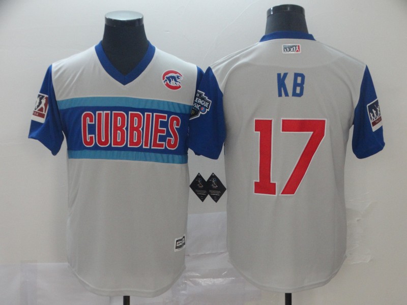 Cubs 17 Kris Bryant "Kb" Gray 2019 MLB Little League Classic Player Jersey