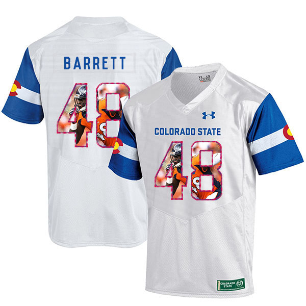 Colorado State Rams 48 Shaquil Barrett White Fashion College Football Jersey