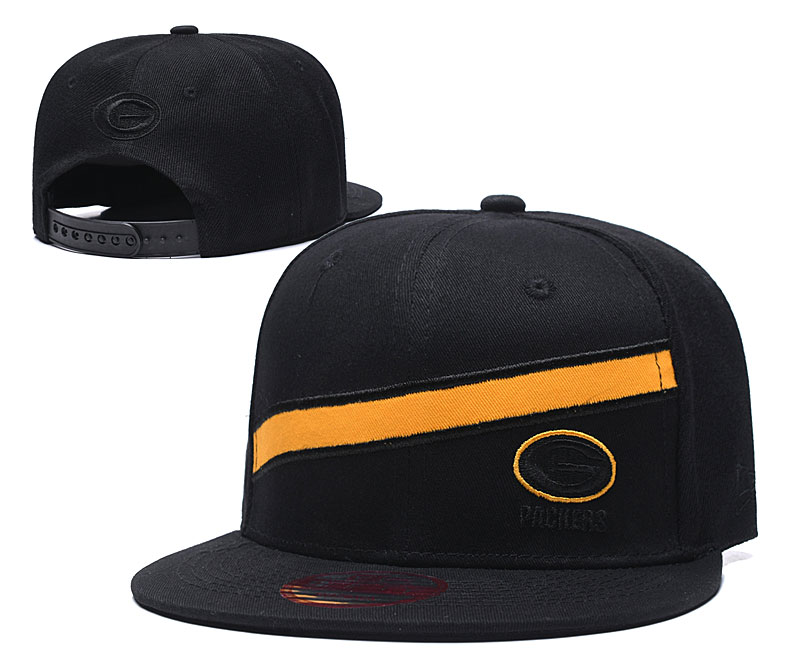 Packers Team Logo Black Adjustable Hat LT