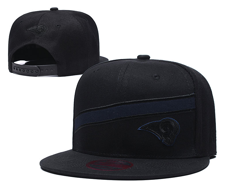 Rams Team Logo Black Adjustable Hat LT