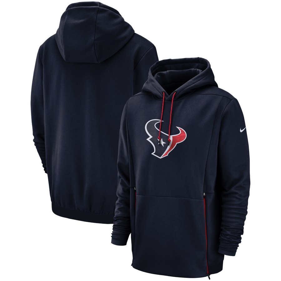 Houston Texans Nike Sideline Performance Player Pullover Hoodie Navy