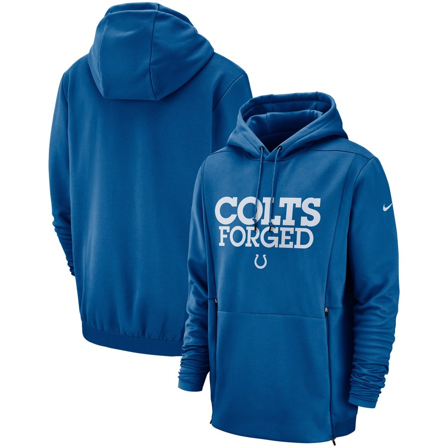 Indianapolis Colts Nike Sideline Local Lockup Pullover Hoodie Royal - Click Image to Close