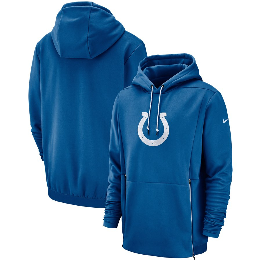 Indianapolis Colts Nike Sideline Performance Player Pullover Hoodie Royal