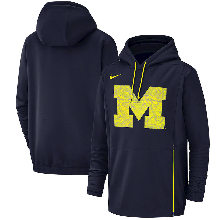 Michigan Wolverines Nike Champ Drive Performance Pullover Hoodie Navy