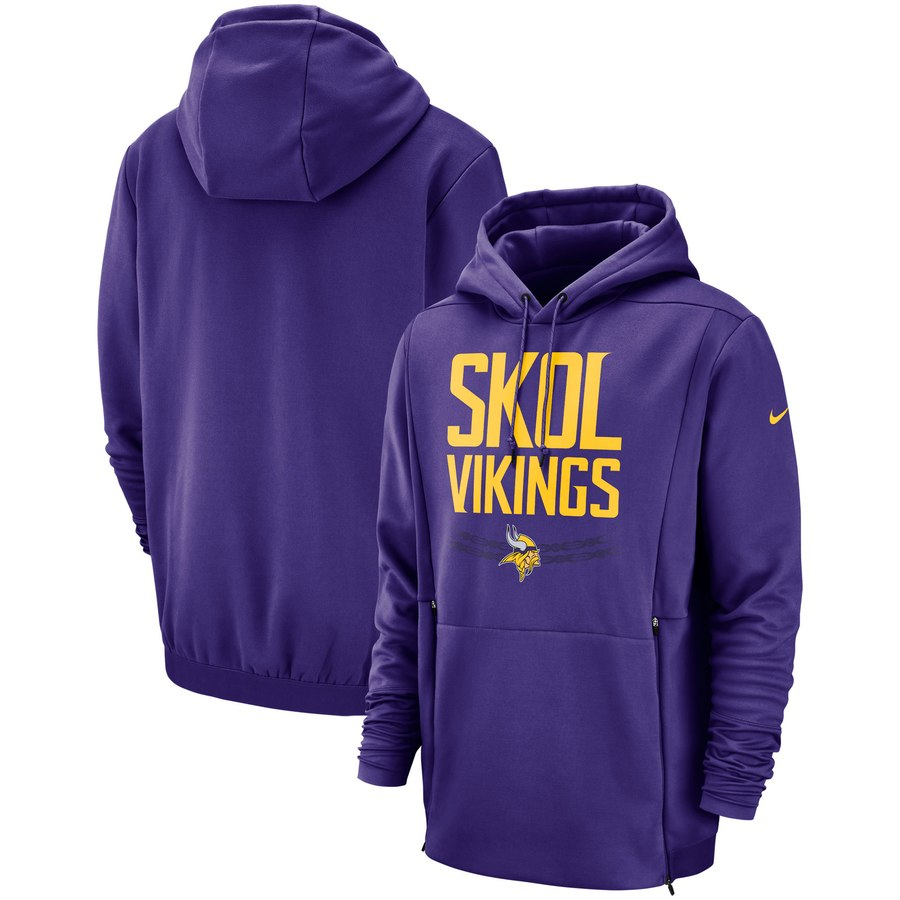 Minnesota Vikings Nike Sideline Local Lockup Pullover Hoodie Purple