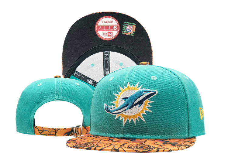 Dolphins Team Logo Aqua Adjustable Hat SF