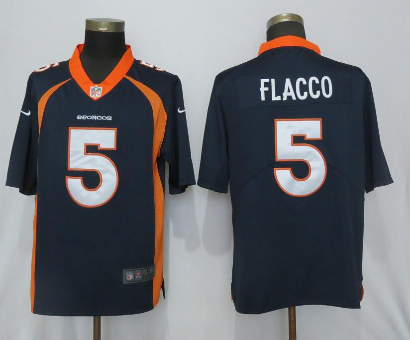 Nike Broncos 5 Joe Flacco Navy Vapor Untouchable Limited Jersey