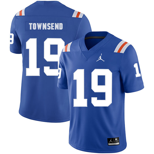 Florida Gators 19 Johnny Townsend Blue Throwback College Football Jersey