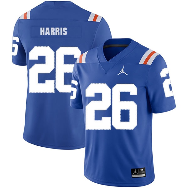 Florida Gators 26 Marcell Harris Blue Throwback College Football Jersey