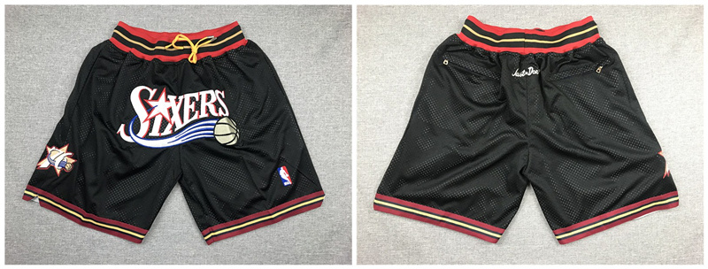 76ers Black Just Don Throwback Mesh Shorts - Click Image to Close