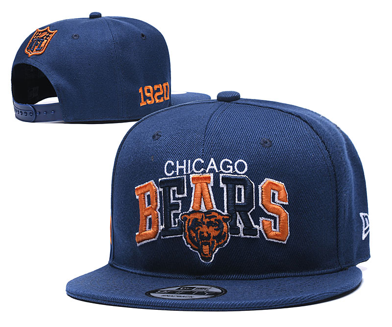 Bears Team Logo Navy 1920 Anniversary Adjustable Hat YD