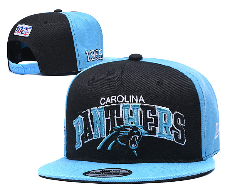 Panthers Team Logo Black Blue 1995 100th Anniversary Adjustable Hat YD