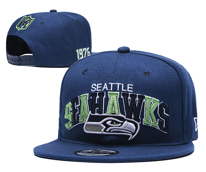 Seahawks Team Logo Navy 1976 Anniversary Adjustable Hat YD