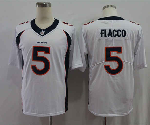 Nike Broncos 5 Joe Flacco White Vapor Untouchable Limited Jersey - Click Image to Close