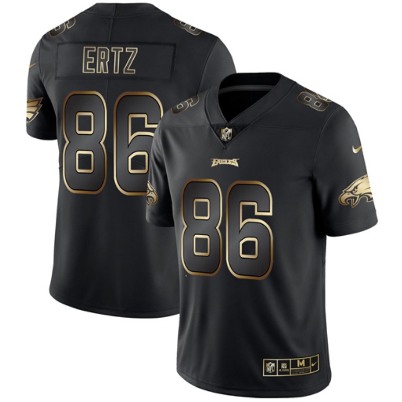 Nike Eagles 86 Zach Ertz Black Gold Vapor Untouchable Limited Jersey