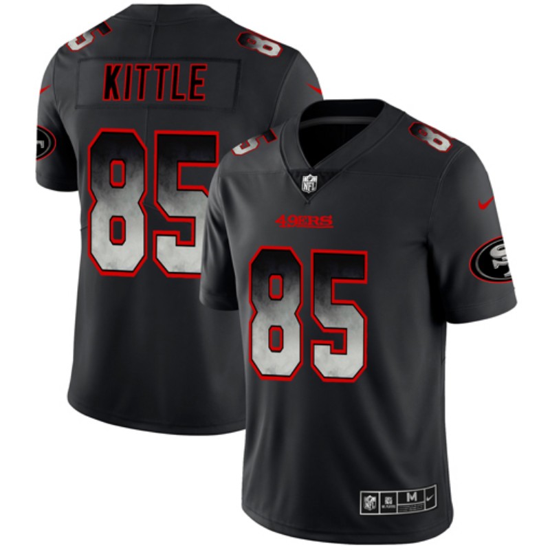 Nike 49ers 85 George Kittle Black Arch Smoke Vapor Untouchable Limited Jersey