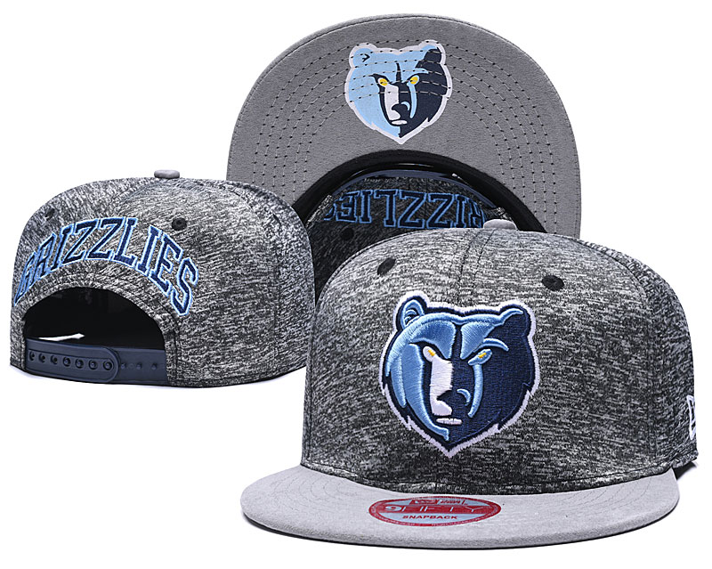 Grizzlies Team Logo Gray Adjustable Hat TX