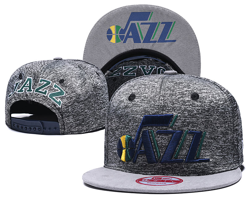 Jazz Team Logo Gray Adjustable Hat TX