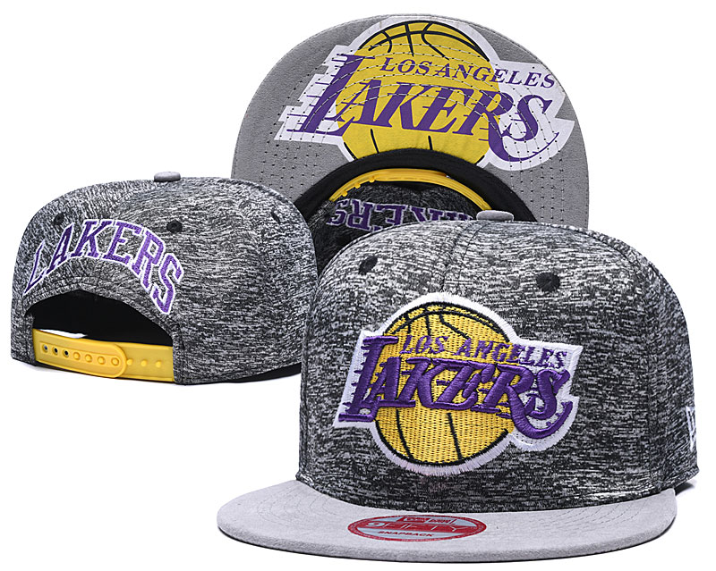 Lakers Team Logo Gray Adjustable Hat TX
