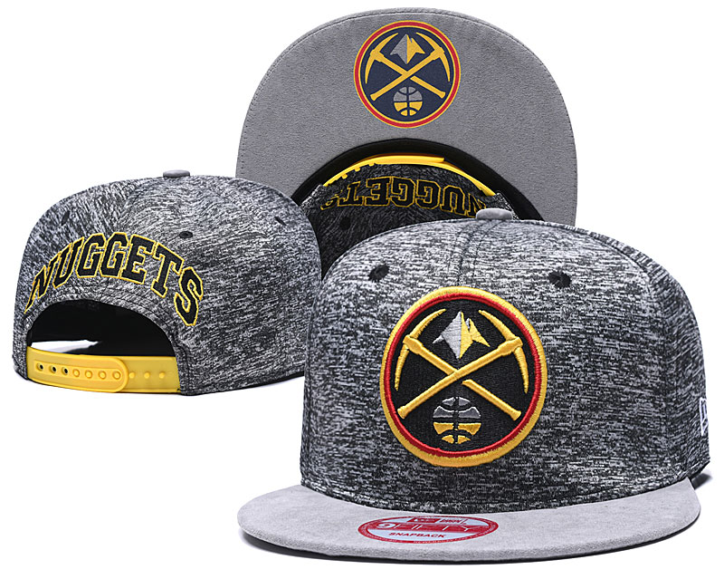Nuggets Team Logo Gray Adjustable Hat TX