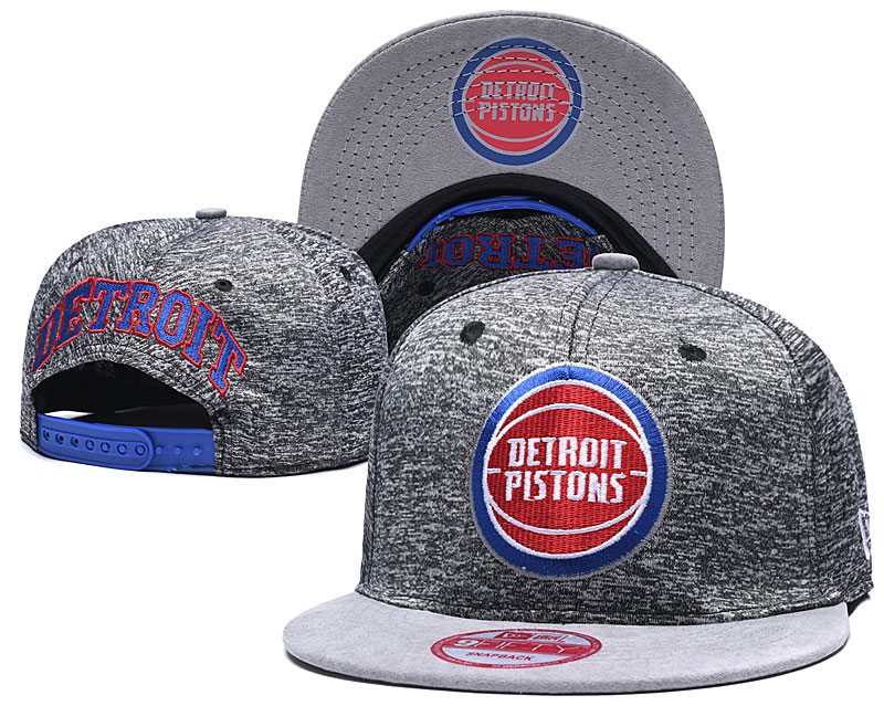 Pistons Team Logo Gray Adjustable Hat TX