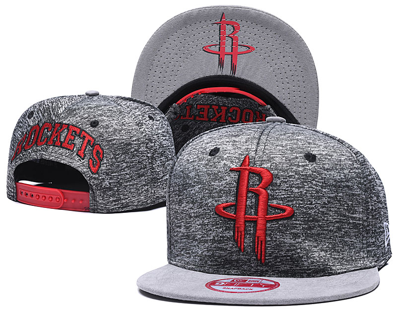 Rockets Team Logo Gray Adjustable Hat TX