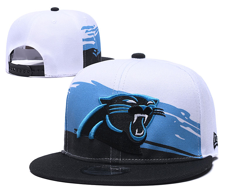 Panthers Team Logo White Black Adjustable Hat GS