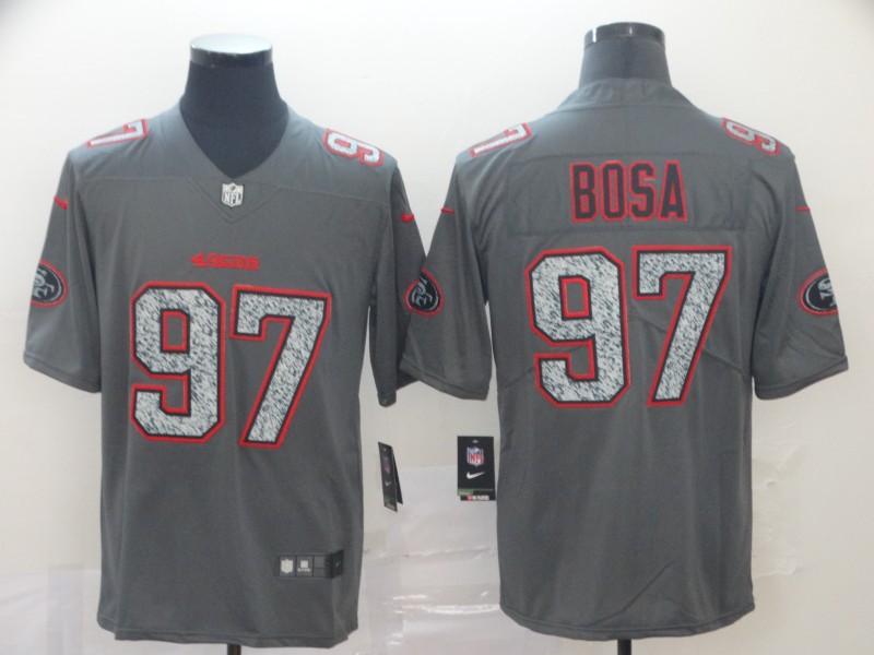 Nike 49ers 97 Nick Bosa Gray Camo Vapor Untouchable Limited Jersey
