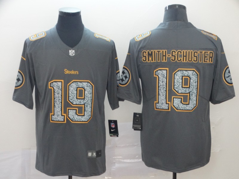 Nike Steelers 19 JuJu Smith-Schuster Gray Camo Vapor Untouchable Limited Jersey