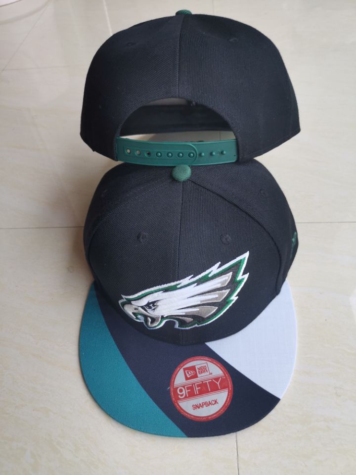 Eagles Team Logo Black Adjustable Hat LT