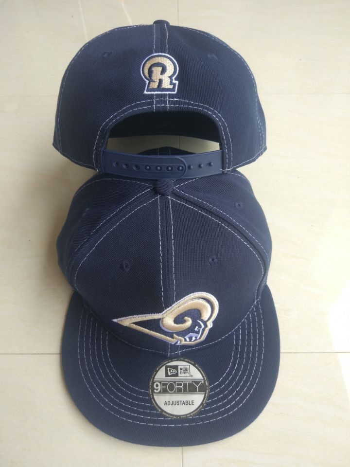 Rams Fresh Logo Navy Adjustable Hat LT