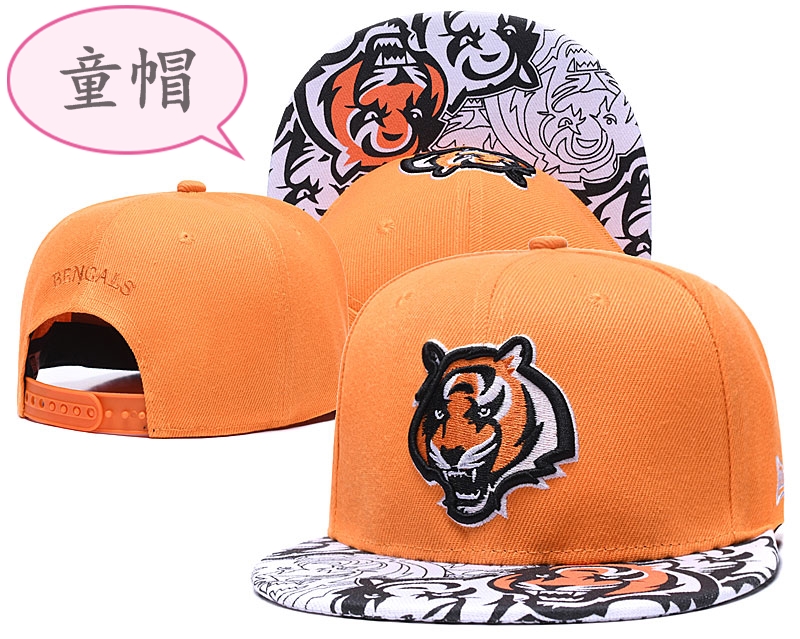 Bengals Team Logo Orange Youth Adjustable Hat GS