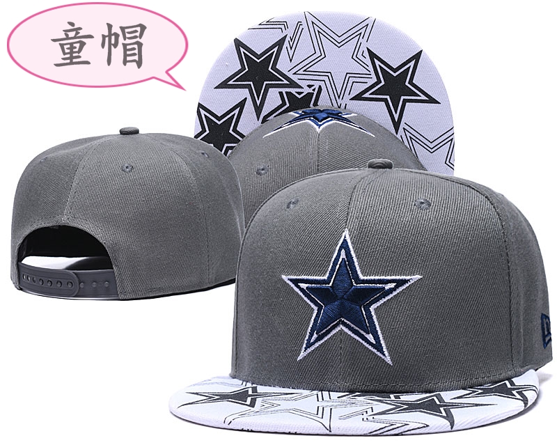 Cowboys Team Logo Gray Youth Adjustable Hat GS