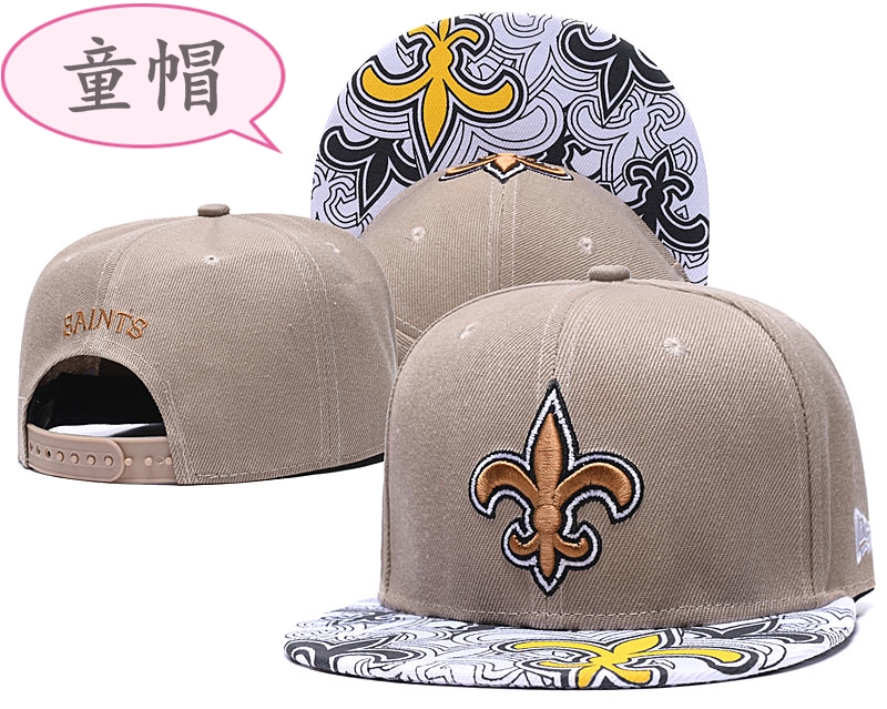 Saints Team Logo Cream Youth Adjustable Hat GS