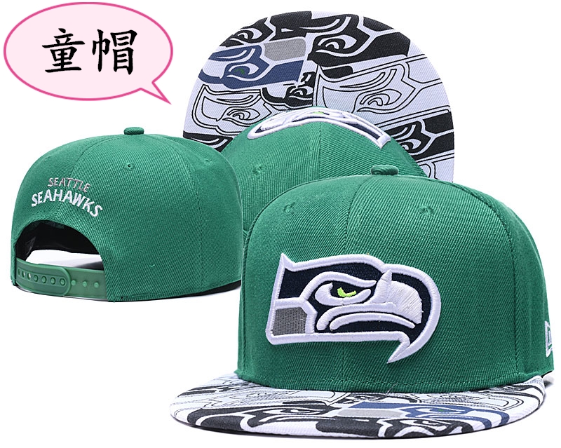 Seahawks Team Logo Green Youth Adjustable Hat GS