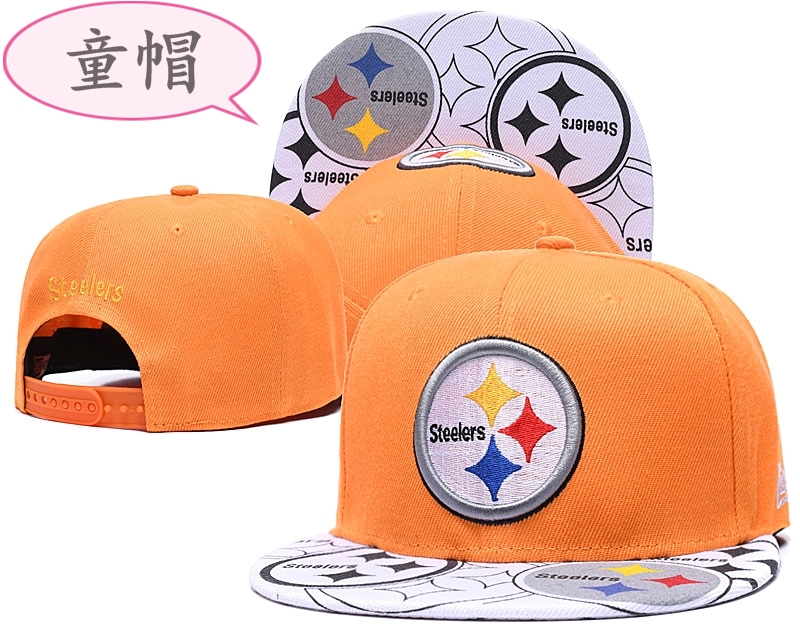 Steelers Team Logo Yellow Youth Adjustable Hat GS