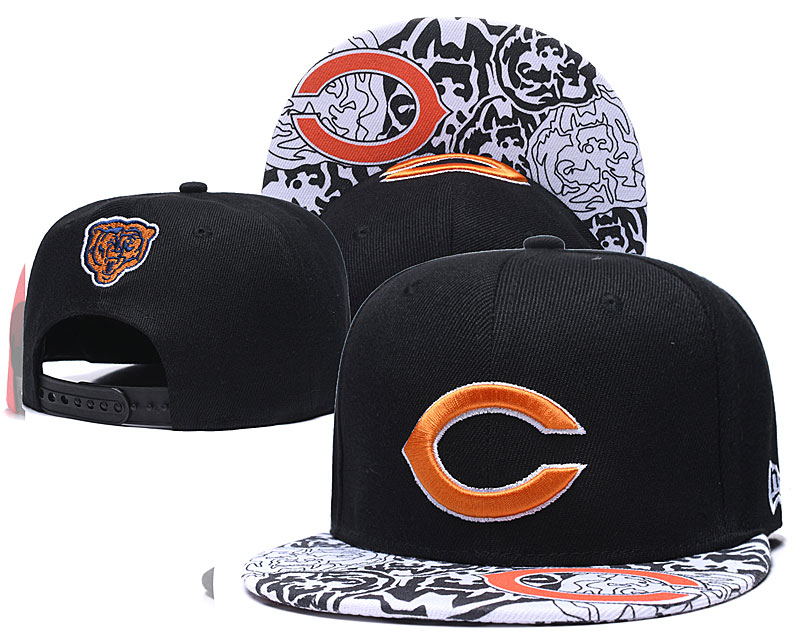 Bears Team Logo Black Adjustable Hat GS