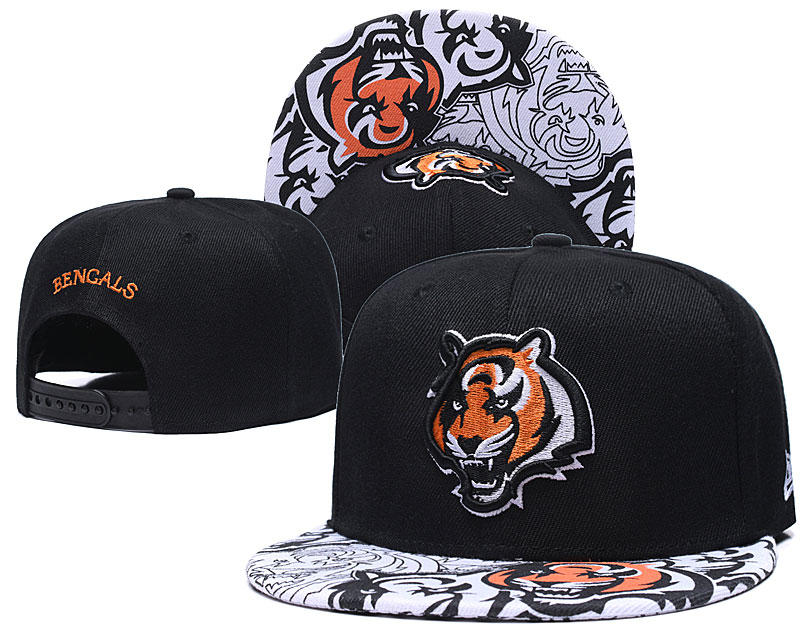 Bengals Team Logo Black Adjustable Hat GS