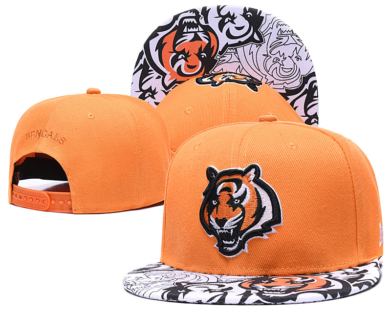 Bengals Team Logo Yellow Adjustable Hat GS - Click Image to Close
