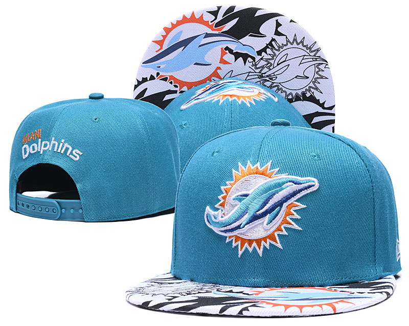 Dolphins Team Logo Aqua Adjustable Hat GS