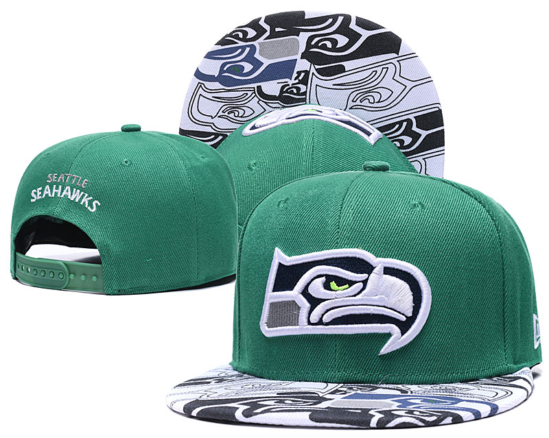 Seahawks Team Logo Green Adjustable Hat GS