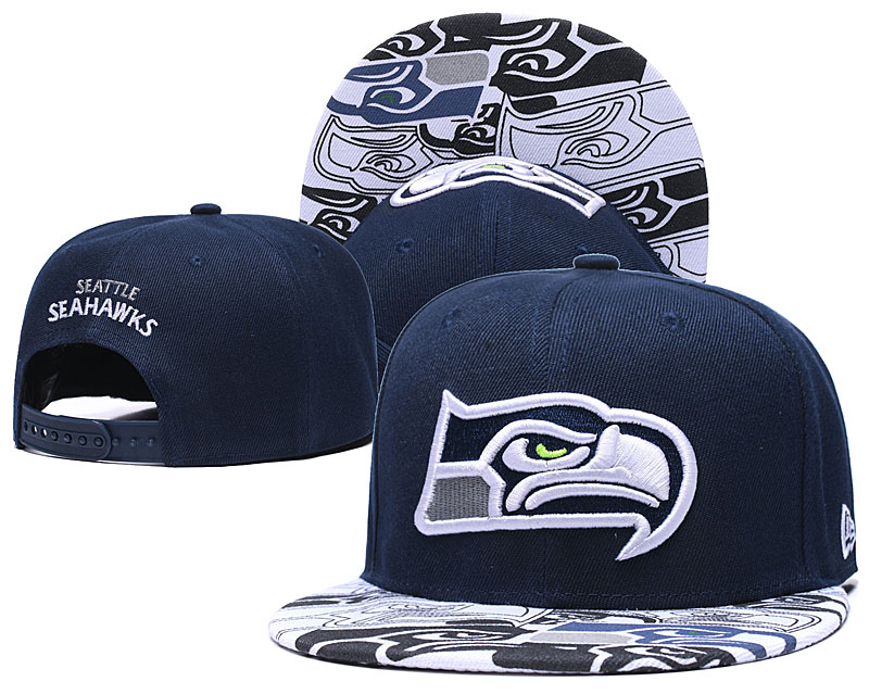 Seahawks Team Logo Navy Adjustable Hat GS