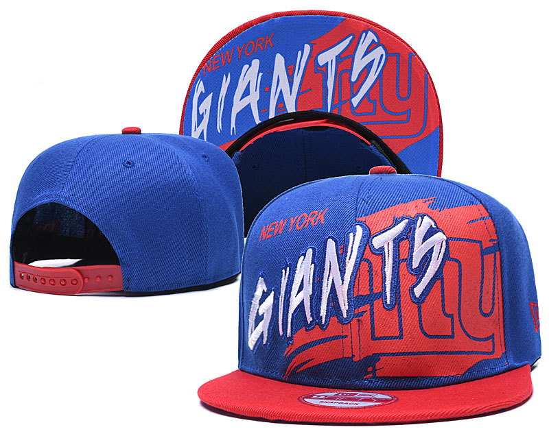 New York Giants Team Logo Royal Red Adjustable Hat TX