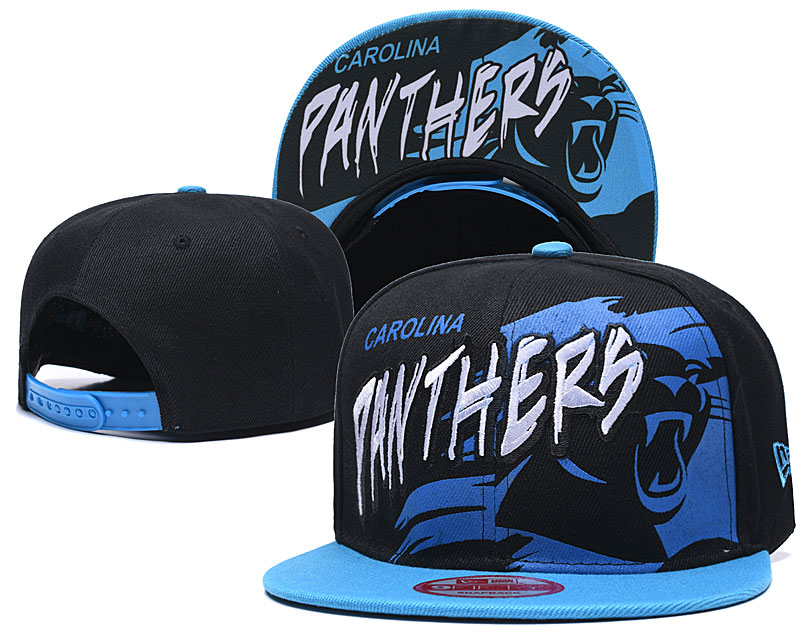 Panthers Team Logo Black Royal Adjustable Hat TX