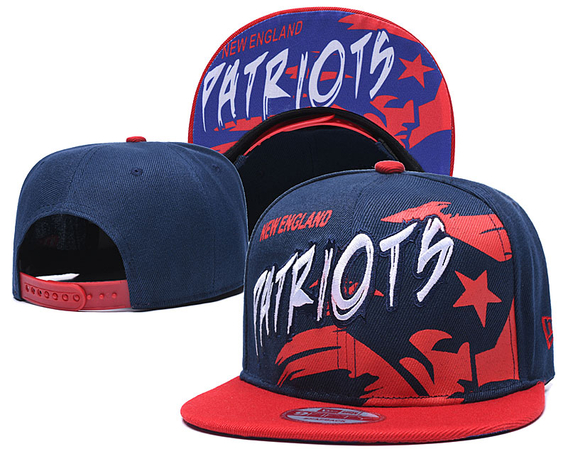 Patriots Team Logo Navy Red Adjustable Hat TX