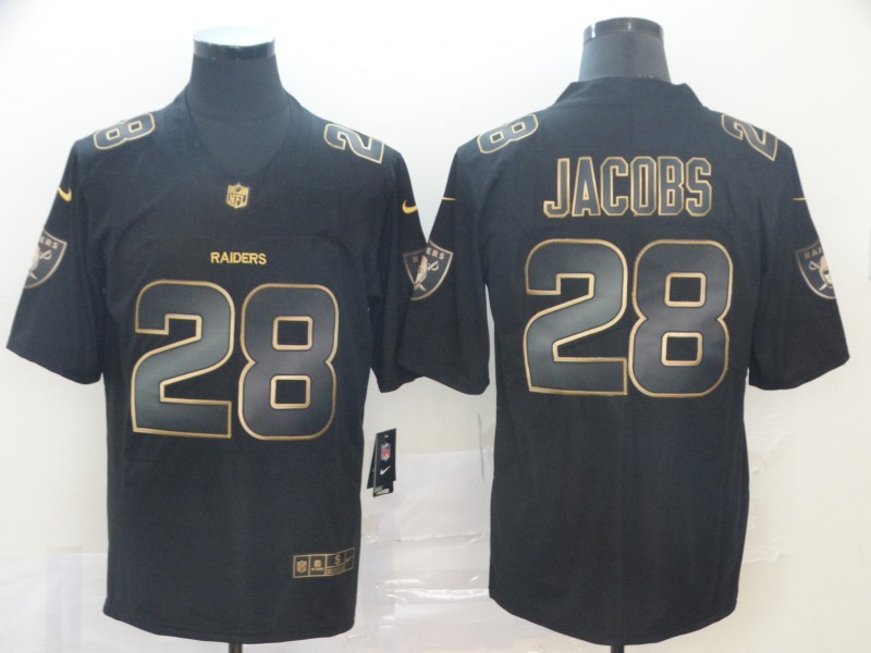 Nike Raiders 28 Josh Jacobs Black Gold Vapor Untouchable Limited Jersey