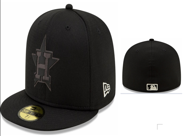 Astros Team Logo Black Fitted Hat LX