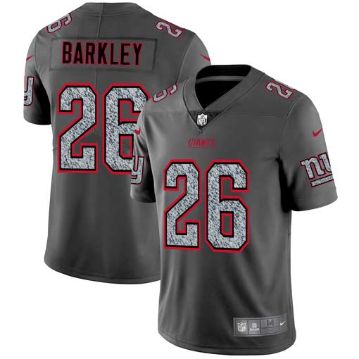 Nike Giants 26 Saquon Barkley Gray Camo Vapor Untouchable Limited Jersey