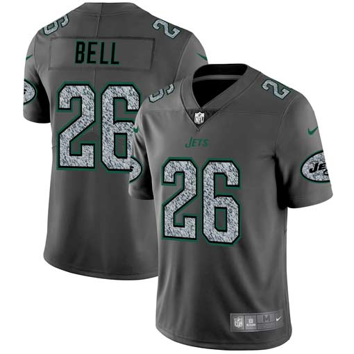 Nike Jets 26 Le'Veon Bell Gray Camo Vapor Untouchable Limited Jersey