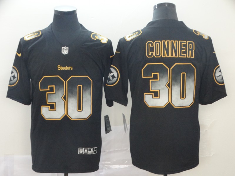 Nike Steelers 30 James Conner Black Arch Smoke Vapor Untouchable Limited Jersey - Click Image to Close